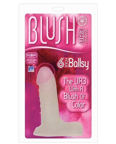 Blush 6" Ultraskyn Ballsy Cock w-Berry Head