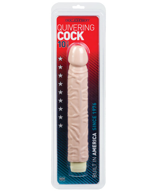 Quivering 10" Cock Vibe - White