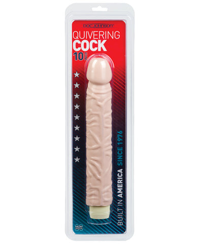 Quivering 10" Cock Vibe - White