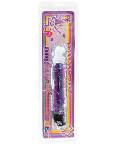 Crystal Jellies Sleeve w-7" Iridescent Vibe - Multi Speed
