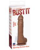 Bust It Squirting Realistic Cock w-1 oz Nut Butter - Brown