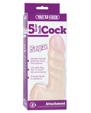 Vac-U-Lock 5.5" Raging Hard on Realistic Cock - White