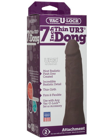 Vac-U-Lock 7" Ultraskyn Dong - Black