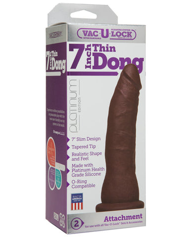 Vac-U-Lock Platinum Edition 7" Thin Dong - Black