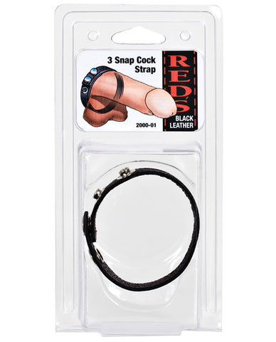 Red's Leather Cock Strap w-3 Snaps