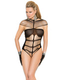 Vivace Crochet Strappy Teddy Black O-S