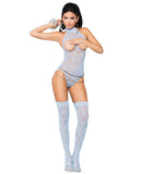 Vivace Cupless Lace Teddy w/Stockings