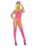 Vivace Opaque Pothole Bandeau Top w/G-String & Matching Stockings