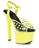 Ellie Shoes Solar 7" Neon Platform Black Light Reactive Spikes Y