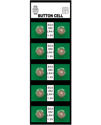 Batteries G3-LR41 1.5V- 3G-A - Card of 10