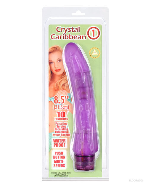 Crystal Caribbean Jelly Vibe #1 Waterproof - 10 Function Purple