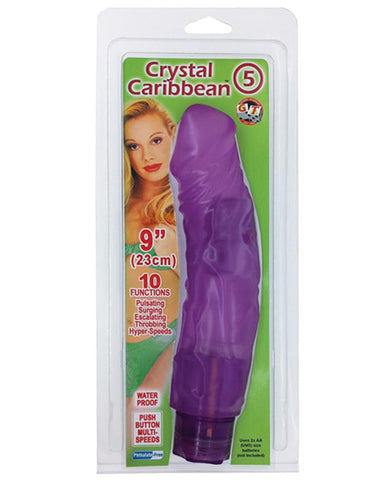 Crystal Caribbean Jelly Vibe  #5 Waterproof - 10 Function Purple