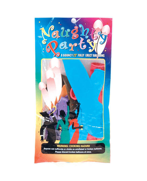 Naughty Party 22" Penis Balloons - Asst. Colors Pack of 8