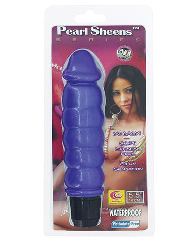 Pearl Shine 5.5" Vibe w-Beads - Lavender