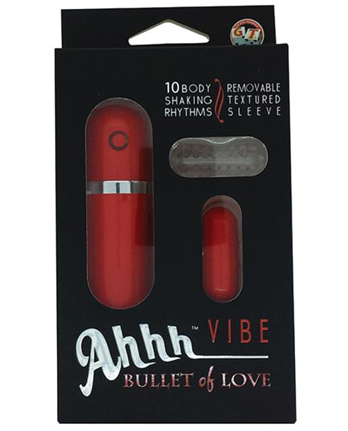 AHHH Vibe Bullet of Love w-Sleeve - Red