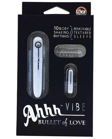 AHHH Vibe Bullet of Love w-Sleeve - Silver