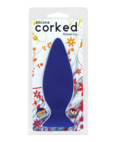 Corked Butt Plug Medium - Blue