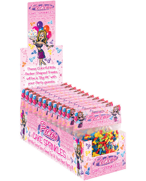 Pecker Cake Sprinkles - Display of 16
