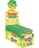 Pecker Patch Sour Gummies Display of 12