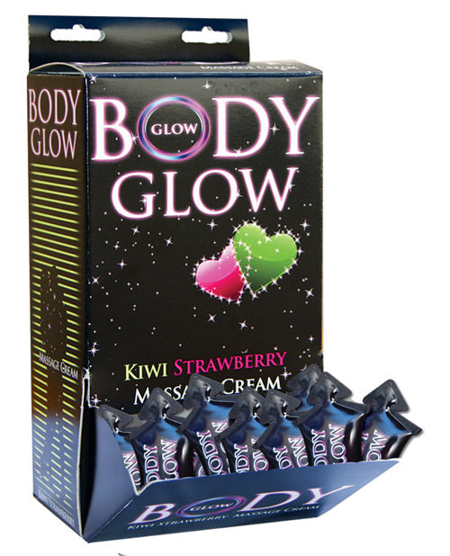Body Glow Massage Cream - 10 ml Pillow Kiwi-Strawberry Display of 50