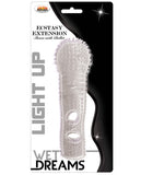 Wet Dreams Ecstasy Extension Light Up Sleeve w-Bullet - Clear