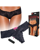 Hustler Vibrating Panties w-Bullet Black M-L