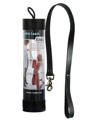 KinkLab Leather Leash - Black