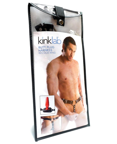 KinkLab Anal Plug Harness w-Cockring