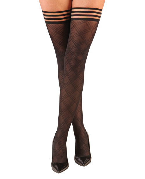 Kix'ies Tiffany Diamond Thigh High