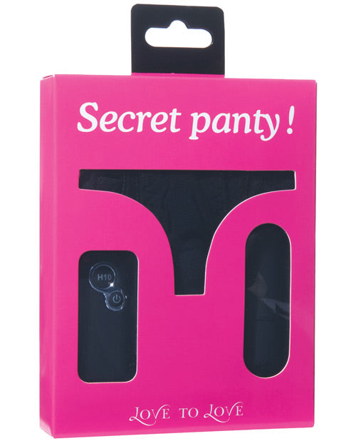 Love to Love Secret Vibrating Panty - Black