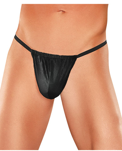 Male Power Nylon Lycra Pouch Thong Black O-S