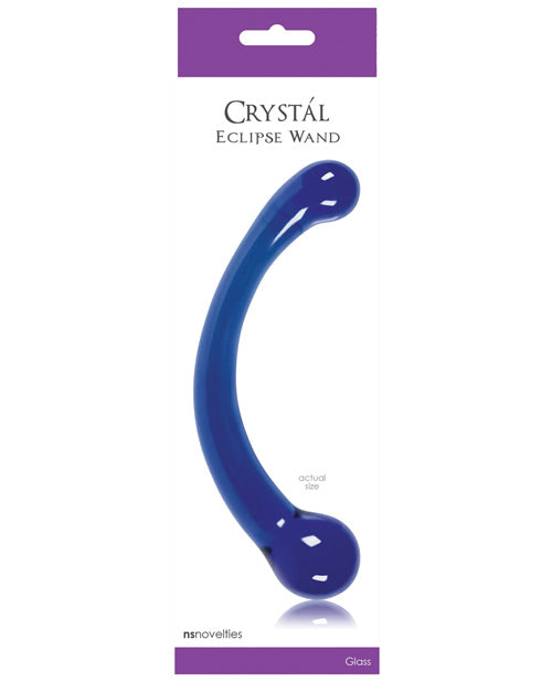 Crystal Eclipse Glass Massage Wand - Blue