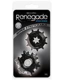 Renegade Spike Rings - Black Pack of 2