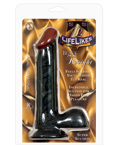 Lifelikes Black Knight 8" Dong w-Suction Cup