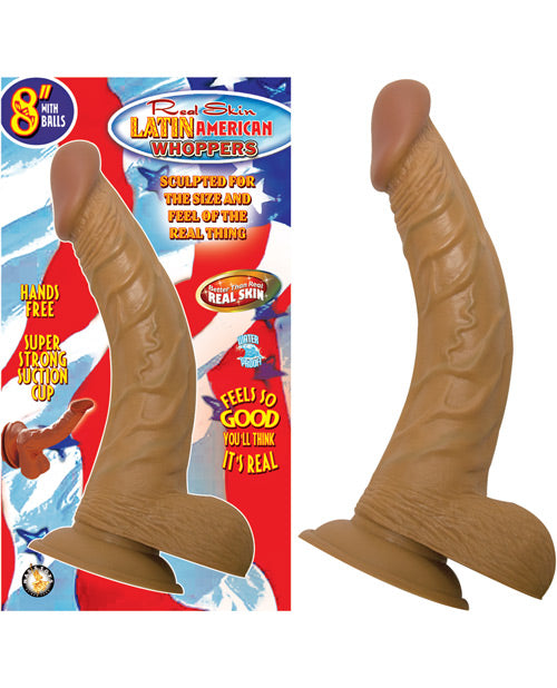 Real Skin Latin American Whopper 8" Dong w-Balls