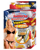Real Skin All American Whoppers Vibrating 8" Dong  w-Universal Harness