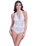 Halter Lace Teddy w/Snap Crotch