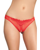 Crotchless Thong w/Pearls