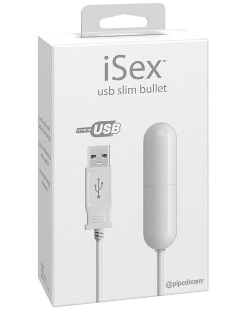 iSex USB Slim Bullet - White
