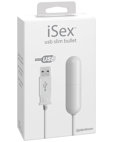 iSex USB Slim Bullet - White