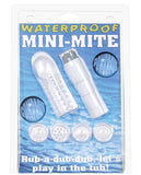 Mini-Mite Massager Kit w-sleeve & 4 Heads Waterproof - White