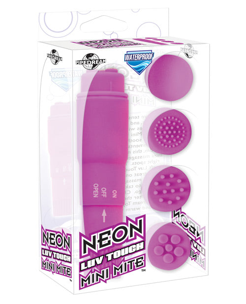 Neon Luv Touch Mini Mite Waterproof - 4 Interchangeable Heads Purple