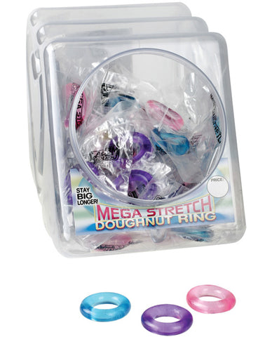 Mega Stretch Doughnut Ring - Asst. Colors Bowl of 72