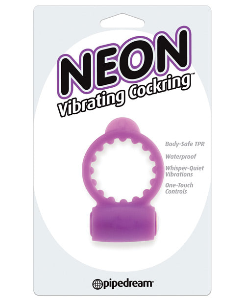 Neon Luv Touch Vibrating Cockring - Purple