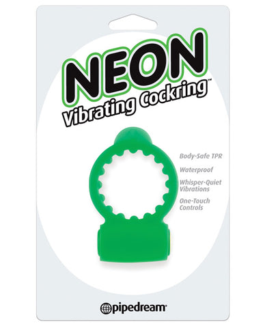 Neon Luv Touch Vibrating Cockring - Green