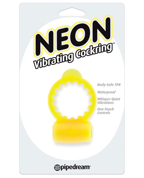 Neon Luv Touch Vibrating Cockring - Yellow