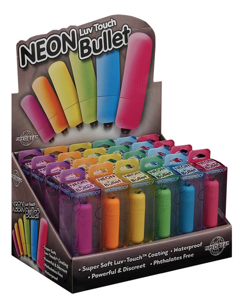 Neon Luv Touch Bullet Waterproof - Asst. Colors Display of 24