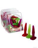 Mini Jelly Butt Plugs - Asst. Colors Bowl of 36