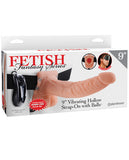 Fetish Fantasy Series 9" Vibrating Hollow Strap On w-Balls - Flesh