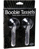 Boobie Tassels Hand Sewn Pasties w-Tassels - Black